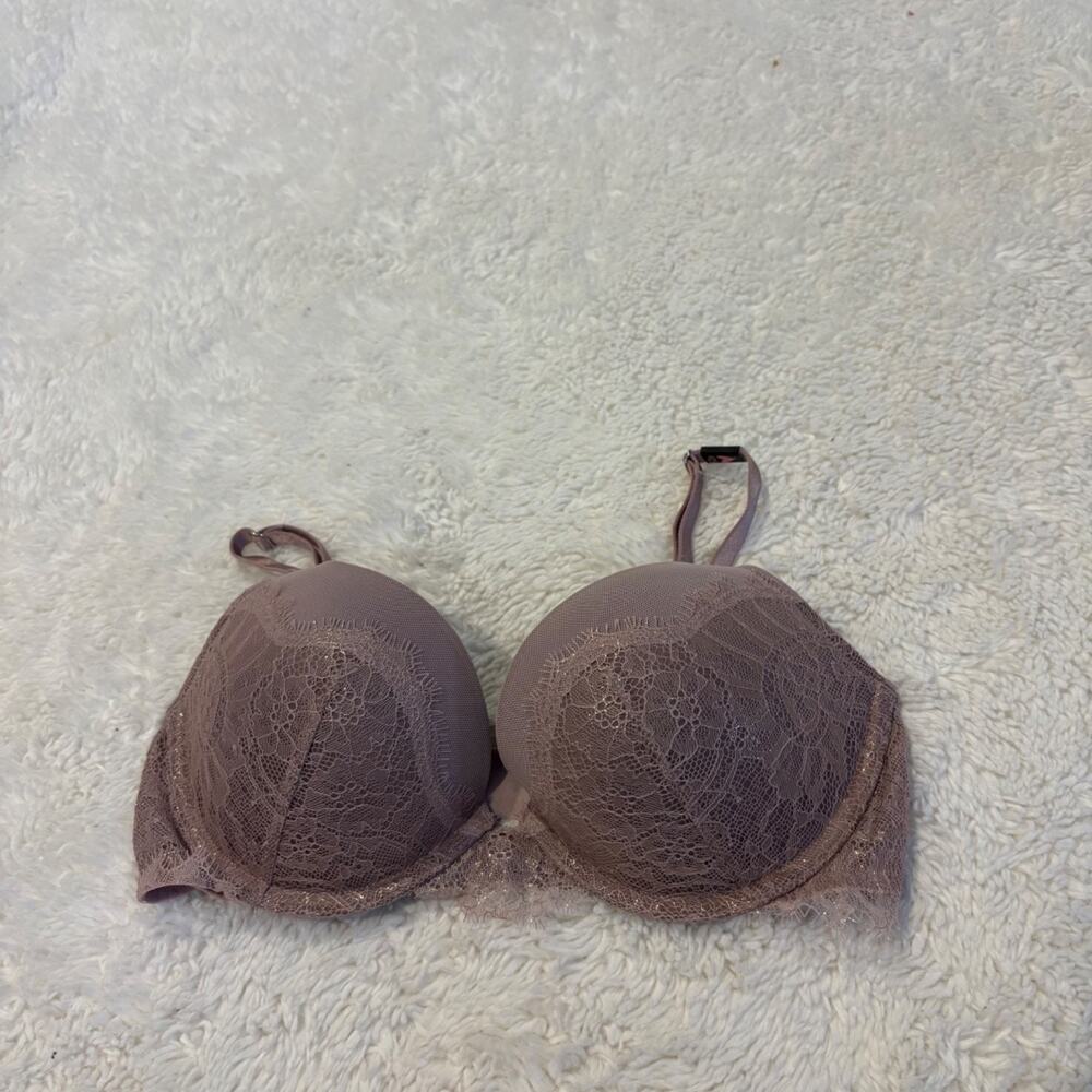 NWT VS Dream Angels Maueve Lace Overlay Padded Push Up Bra 32D Sexy Lingerie Hot